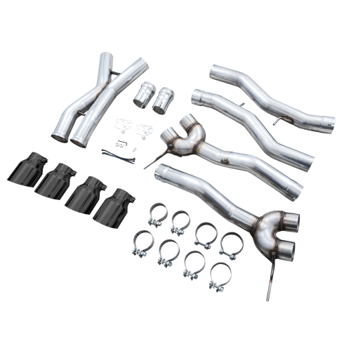 AWE Track Edition Exhaust for BMW G8X M3/M4 - Diamond Black Tips