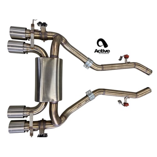 Active Autowerke Signature single mid-pipe with G-brace For BMW G87 M2 | 11-118