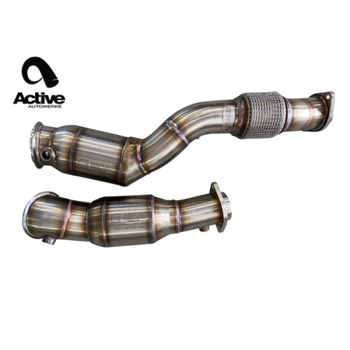 Active Autowerke Signature single mid-pipe with G-brace For BMW G87 M2 | 11-118