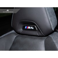 AutoTecknic BMW M Front Seat Dry Carbon Illuminated Emblem Surround | BM-0800