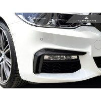 AutoTecknic Dry Carbon Front Bumper Trim BMW G30 M550iX Style for All G30 5-Series M-Sport (P/N: BM-0089)