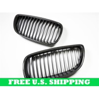 Autotecknic BMW Replacement Real Carbon Fiber Front Grilles E92 Coupe E93 Cabrio 3 Series (P/N: BM-0178-P)