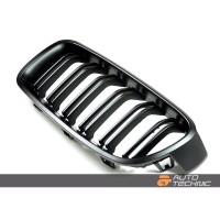 Autotecknic BMW Replacement ABS Matte Black Front Grilles F80/F82 M3/M4 Kidney Grill Style for F30 Series (P/N: BM-0179-DS)