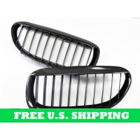 Autotecknic BMW Replacement Real Carbon Fiber Front Grilles E63 Coupe / E63 Cabrio | 6 Series including M6 (P/N: BM-0181)