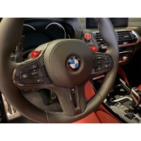 AutoTecknic Carbon Alcantara Steering Wheel Trim - F90 M5 | F97/F98 X3M/X4M Pre LCI (P/N: BM-0282-S)