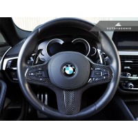 AutoTecknic Carbon Alcantara Steering Wheel Trim - G30 5-Series | G32 6-Series GT | G11/G12 7-Series | G01 X3 | G02 X4 (P/N: BM-0282)