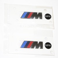 BMW ///M Sport Chrome Tri-Color Fender Badge Emblem F22 M235i F15/F16 X5/X6 - Pair (P/N: 51148058882)