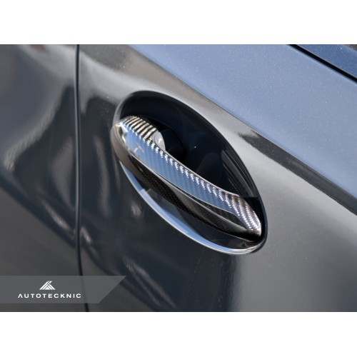 AutoTecknic Dry Carbon Door Handle Trim Set - G22 4-Series | BM-0009-2D