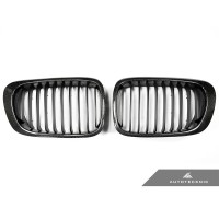 AutoTecknic Replacement Carbon Fiber Front Grilles - E46 3-Series Coupe Pre-Facelift | M3