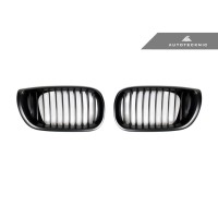 AutoTecknic Replacement Glazing Black Front Grilles - E46 3-Series LCI Sedan (2002-2005)