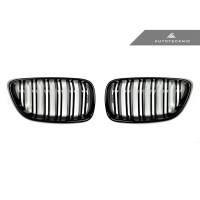 AutoTecknic Dual-Slats Glazing Black Front Grilles - F22 2-Series | F87 M2