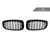 AutoTecknic Replacement Dual-Slats Glazing Black Front Grilles - F34 3-Series Gran Turismo