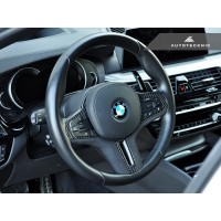 AutoTecknic Carbon Alcantara Steering Wheel Trim - F90 M5 2018-2019 - G30 5-SERIES | G32 6-SERIES GT | G11/ G12 7-SERIES